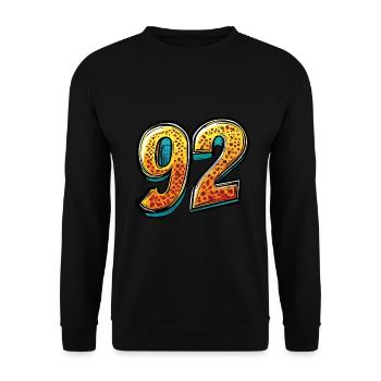 92 Number Colorful - Unisex Sweatshirt - black - Front - Alina (178cm) & Michal (187cm)
