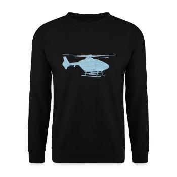 Hubschrauber 2 - Unisex Pullover - Schwarz - Vorne - Alina (178cm) & Michal (187cm)