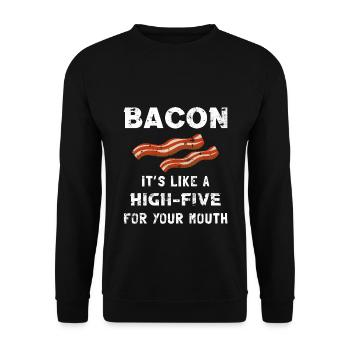 Barbecue pour les amateurs de bacon - Sweat-shirt Unisexe - noir - Devant - Alina (178cm) & Michal (187cm)