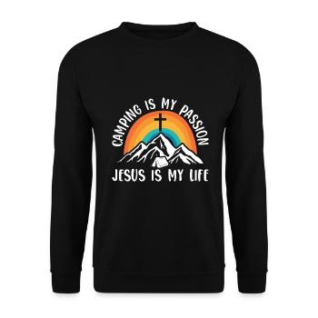 Jésus - Sweat-shirt Unisexe - noir - Devant - Alina (178cm) & Michal (187cm)