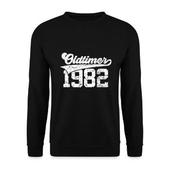 44E ANNIVERSAIRE VOITURE CLASSIQUE 1982 - Sweat-shirt Unisexe - noir - Devant - Alina (178cm) & Michal (187cm)