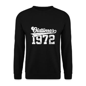 54E VOITURE DE COLLECTION ANNIVERSAIRE 1972 - Sweat-shirt Unisexe - noir - Devant - Alina (178cm) & Michal (187cm)