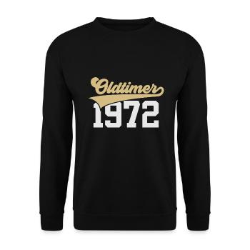 54E VOITURE DE COLLECTION ANNIVERSAIRE 1972 - Sweat-shirt Unisexe - noir - Devant - Alina (178cm) & Michal (187cm)