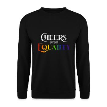 Love is Love, Gay Pride, LGBTQ+ - Unisex Sweatshirt - black - Front - Alina (178cm) & Michal (187cm)