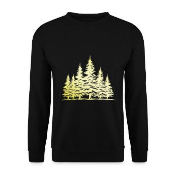 Arbre de la forêt Or - Sweat-shirt Unisexe - noir - Devant - Alina (178cm) & Michal (187cm)