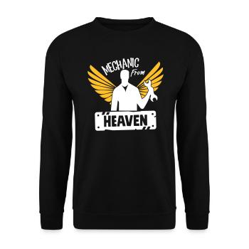 Mechanic From Heaven - Unisex Sweatshirt - black - Front - Alina (178cm) & Michal (187cm)
