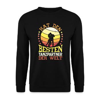 Tanzpartner Paar Design Motiv Lustige Sprüche Gesc - Unisex Pullover - Schwarz - Vorne - Alina (178cm) & Michal (187cm)