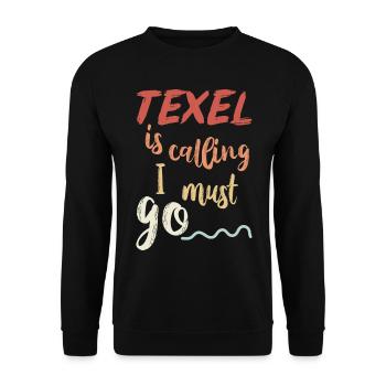 Texel Inselurlaub - Unisex Pullover - Schwarz - Vorne - Alina (178cm) & Michal (187cm)