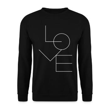 Love - Unisex Sweatshirt - black - Front - Alina (178cm) & Michal (187cm)