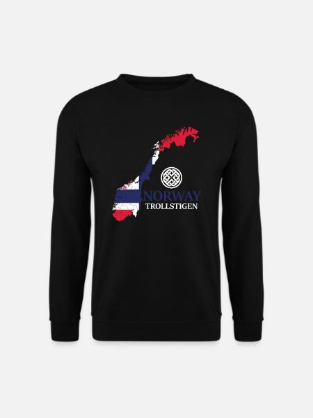 Norwegen Trollstigen Rune Wikinger - Unisex Pullover - Schwarz