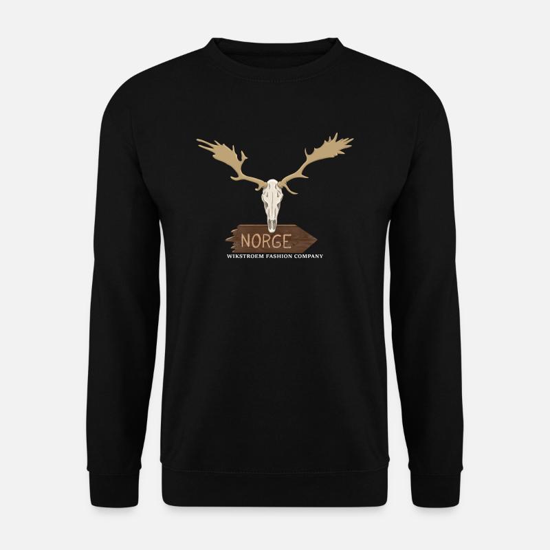 Norwegen Elch Expedition Oslo Urlaub Reise - Unisex Pullover - Schwarz