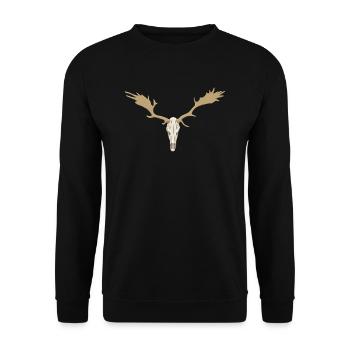 Norwegen Elch Expedition Oslo Urlaub Reise - Unisex Pullover - Schwarz - Vorne - Alina (178cm) & Michal (187cm)