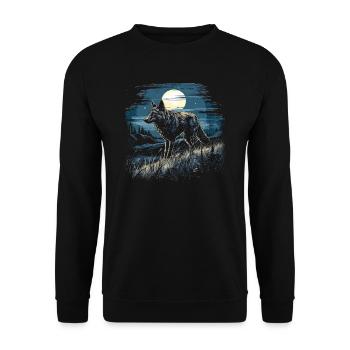 Mythe du chien-loup-garou, Cerberus, Hellhound - Sweat-shirt Unisexe - noir - Devant - Alina (178cm) & Michal (187cm)