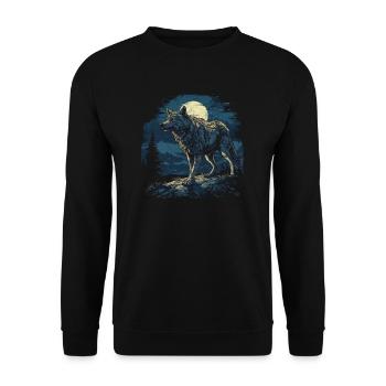Chien, loup-garou, Cerberus, mythe mythique de - Sweat-shirt Unisexe - noir - Devant - Alina (178cm) & Michal (187cm)