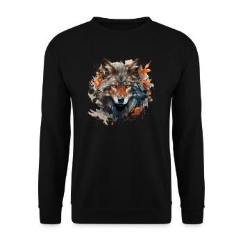 Chien, loup, loup-garou, cerbère, mythe de - Sweat-shirt Unisexe - noir - Devant - Alina (178cm) & Michal (187cm)