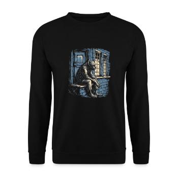 Dog Wolf Werewolf Cerberus Hellhound myth - Unisex Sweatshirt - black - Front - Alina (178cm) & Michal (187cm)