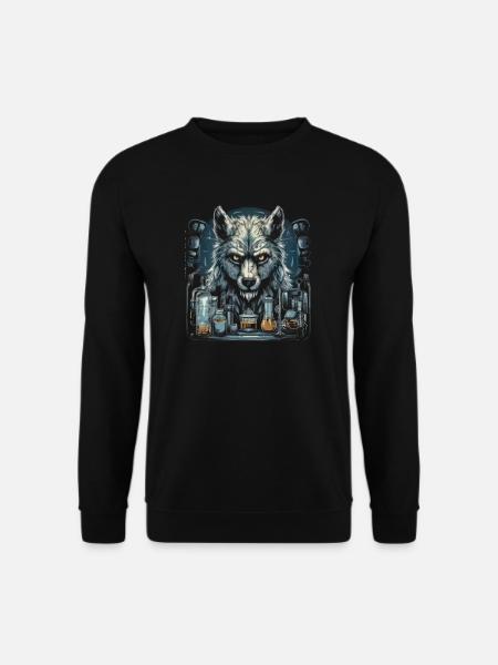 Hund Wolf Werwolf Cerberus Höllenhund mythos - Unisex Pullover - Schwarz