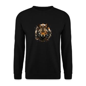 Dog Wolf Werewolf Cerberus Hellhound myth - Unisex Sweatshirt - black - Front - Alina (178cm) & Michal (187cm)