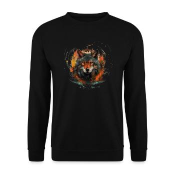 Chien, loup-garou, Cerberus, mythe mythique de - Sweat-shirt Unisexe - noir - Devant - Alina (178cm) & Michal (187cm)