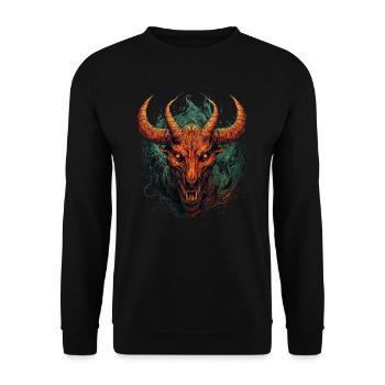 Monster Monster Demon Devil Vampire Guhl Zombie - Unisex Sweatshirt - black - Front - Alina (178cm) & Michal (187cm)