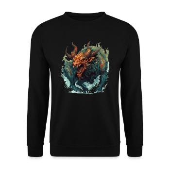 Monster Monster Demon Devil Vampire Guhl Zombie - Sweat-shirt Unisexe - noir - Devant - Alina (178cm) & Michal (187cm)