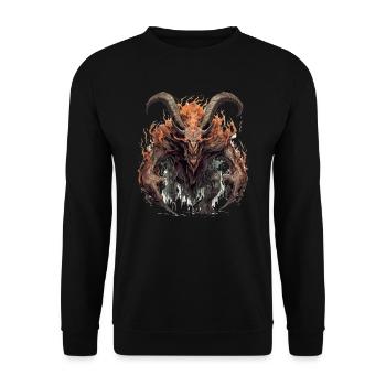 Monster Monster Demon Devil Vampire Guhl Zombie - Unisex Sweatshirt - black - Front - Alina (178cm) & Michal (187cm)