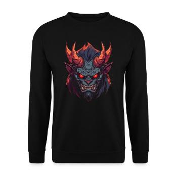 Monster Monster Demon Devil Vampire Guhl Zombie - Unisex Sweatshirt - black - Front - Alina (178cm) & Michal (187cm)