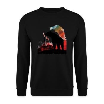 Bear Nature Environment Environmental Protection - Unisex Sweatshirt - black - Front - Alina (178cm) & Michal (187cm)