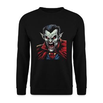 Monster Monster Demon Devil Vampire Guhl Zombie - Unisex Sweatshirt - black - Front - Alina (178cm) & Michal (187cm)