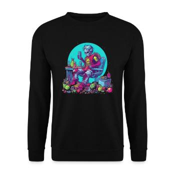 Monster Monster Demon Devil Vampire Guhl Zombie - Sweat-shirt Unisexe - noir - Devant - Alina (178cm) & Michal (187cm)