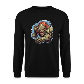 Monster Monster Demon Devil Vampire Guhl Zombie - Unisex Sweatshirt - black - Front - Alina (178cm) & Michal (187cm)