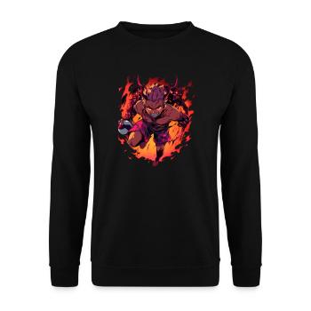 Monster Monster Demon Devil Vampire Guhl Zombie - Unisex Sweatshirt - black - Front - Alina (178cm) & Michal (187cm)
