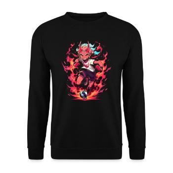 Monster Monster Demon Devil Vampire Guhl Zombie - Unisex Sweatshirt - black - Front - Alina (178cm) & Michal (187cm)