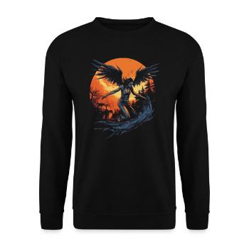 Monster Monster Demon Devil Vampire Guhl Zombie - Unisex Sweatshirt - black - Front - Alina (178cm) & Michal (187cm)