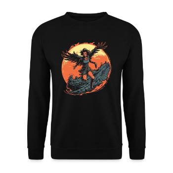 Monster Monster Demon Devil Vampire Guhl Zombie - Unisex Sweatshirt - black - Front - Alina (178cm) & Michal (187cm)