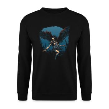Monster Monster Demon Devil Vampire Guhl Zombie - Unisex Sweatshirt - black - Front - Alina (178cm) & Michal (187cm)