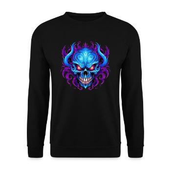 Monster Monster Demon Devil Vampire Guhl Zombie - Unisex Sweatshirt - black - Front - Alina (178cm) & Michal (187cm)