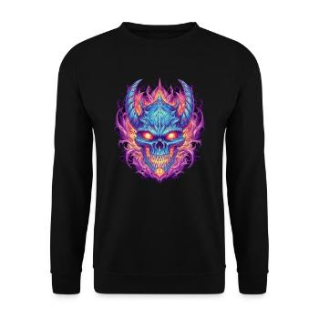 Monster Monster Demon Devil Vampire Guhl Zombie - Unisex Sweatshirt - black - Front - Alina (178cm) & Michal (187cm)
