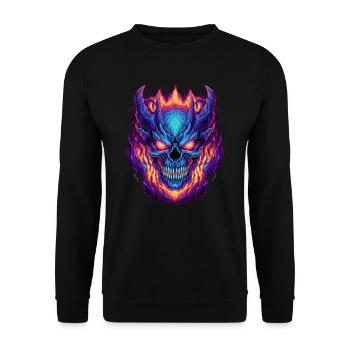 Monster Monster Demon Devil Vampire Guhl Zombie - Unisex Sweatshirt - black - Front - Alina (178cm) & Michal (187cm)