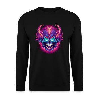 Monster Monster Demon Devil Vampire Guhl Zombie - Unisex Sweatshirt - black - Front - Alina (178cm) & Michal (187cm)