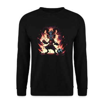 Monster Monster Demon Devil Vampire Guhl Zombie - Unisex Sweatshirt - black - Front - Alina (178cm) & Michal (187cm)