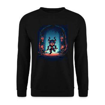 Monster Monster Demon Devil Vampire Guhl Zombie - Unisex Sweatshirt - black - Front - Alina (178cm) & Michal (187cm)