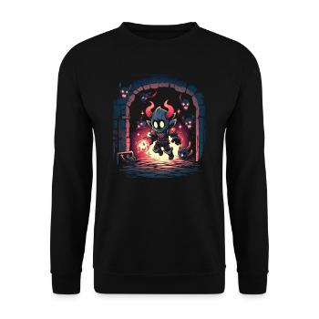 Monster Monster Demon Devil Vampire Guhl Zombie - Sweat-shirt Unisexe - noir - Devant - Alina (178cm) & Michal (187cm)