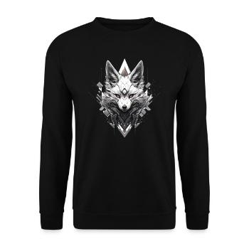 Mecha Animal : tigre, loup, renard, dinosaure, - Sweat-shirt Unisexe - noir - Devant - Alina (178cm) & Michal (187cm)