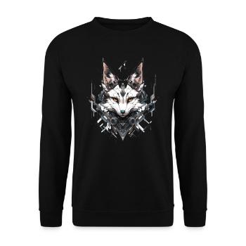 Mecha Animal Tiger Wolf Fox Dino Bear Cyborg - Unisex Sweatshirt - black - Front - Alina (178cm) & Michal (187cm)