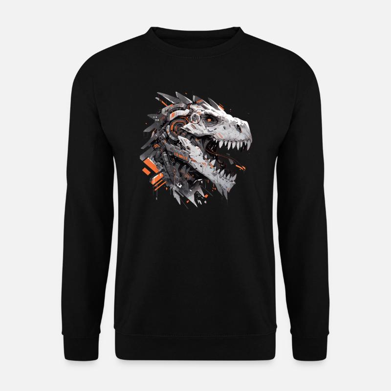 Mecha Tier Tiger Wolf Fuchs Dino Bär Cyborg - Unisex Pullover - Schwarz