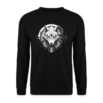 Mecha Animal : tigre, loup, renard, dinosaure, - Sweat-shirt Unisexe - noir - Devant - Alina (178cm) & Michal (187cm)
