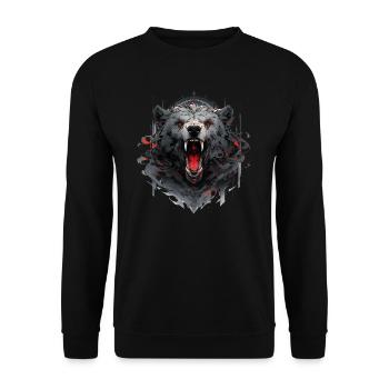 Mecha Tier Tiger Wolf Fuchs Dino Bär Cyborg - Unisex Pullover - Schwarz - Vorne - Alina (178cm) & Michal (187cm)