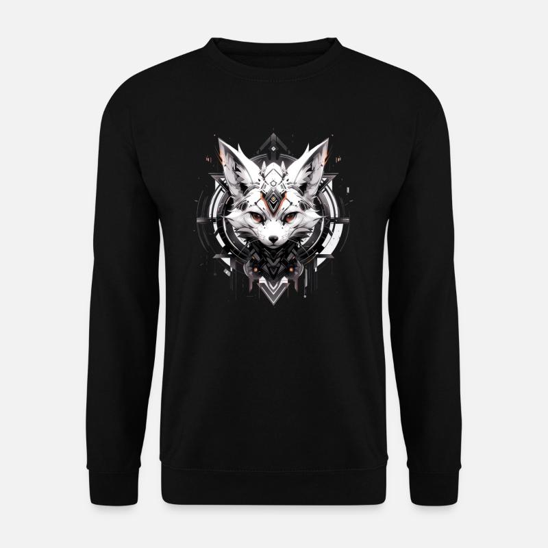 Mecha Tier Tiger Wolf Fuchs Dino Bär Cyborg - Unisex Pullover - Schwarz