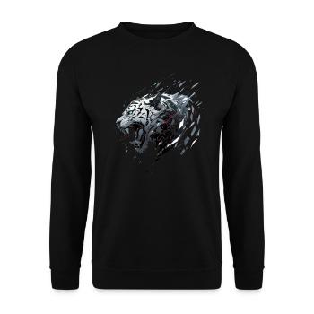 Mecha Animal Tiger Wolf Fox Dino Bear Cyborg - Unisex Sweatshirt - black - Front - Alina (178cm) & Michal (187cm)